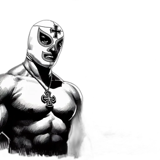 mask, comic book art, concept art, pencil sketch transparent PNG cut-out