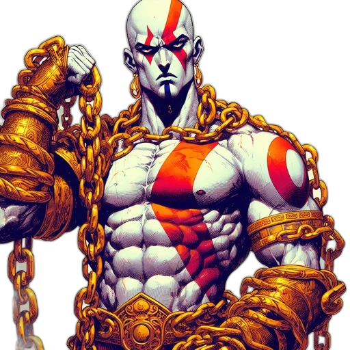 comic book art, concept art, fantasy art, muscular transparent PNG cut-out