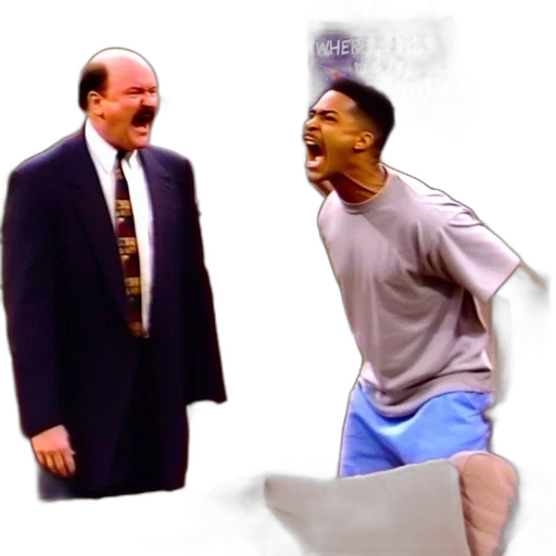 two, men, laugh, heartily transparent PNG cut-out