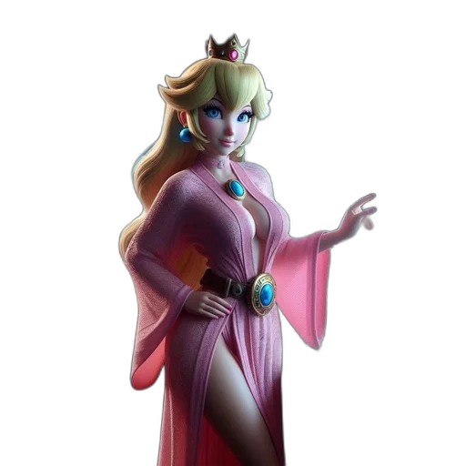 crown, dress, 3d render, concept art transparent PNG cut-out