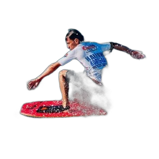 photorealistic, 3d render, surfer, action transparent PNG cut-out