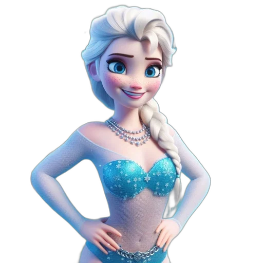 dress, jewelry, 3d render, cartoon transparent PNG cut-out