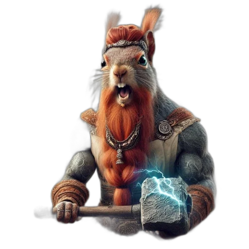 staff, animal, creature, fantasy art transparent PNG cut-out