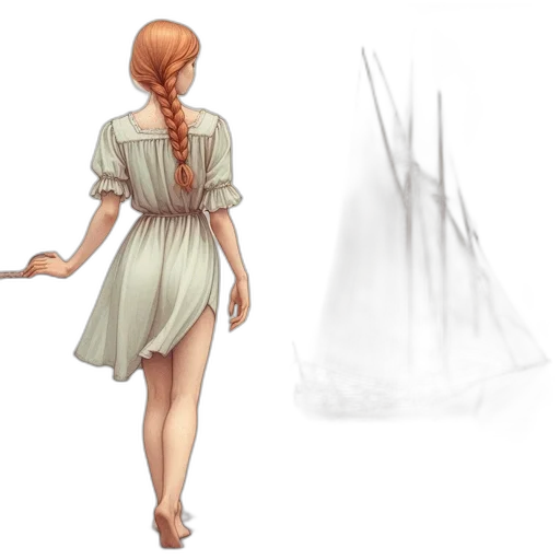 dress, staff, sword, concept art transparent PNG cut-out