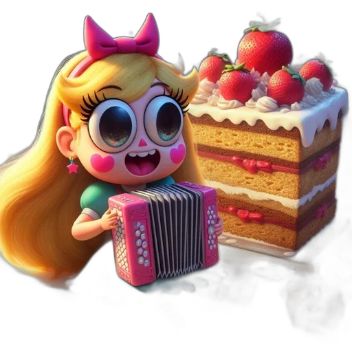 food, crown, staff, 3d render transparent PNG cut-out