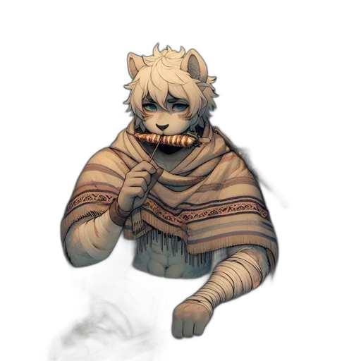 mask, creature, staff, face transparent PNG cut-out
