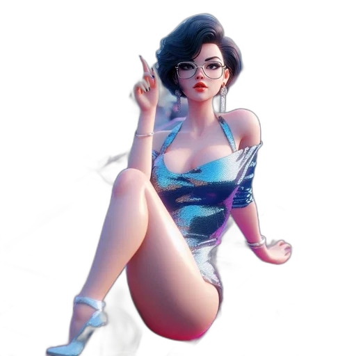 dress, concept art, 3d render, fantasy art transparent PNG cut-out