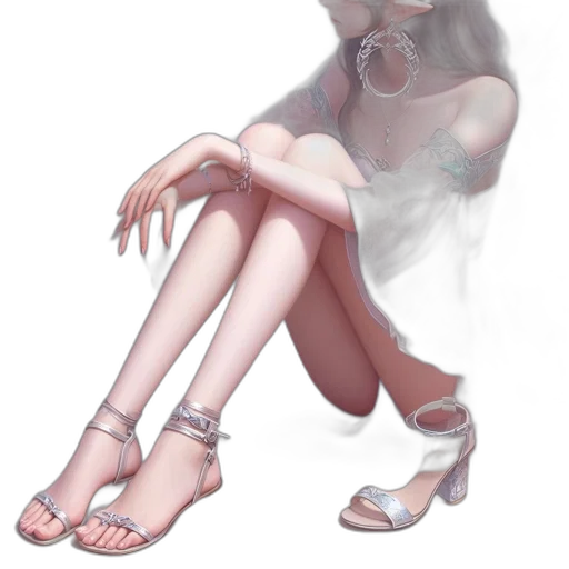 dress, jewelry, shoes, mask transparent PNG cut-out