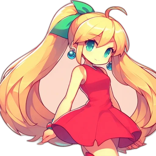 dress, staff, hair, crown transparent PNG cut-out