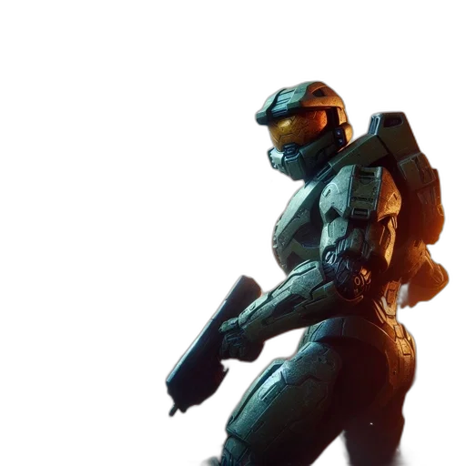 robot, weapon, concept art, 3d render transparent PNG cut-out