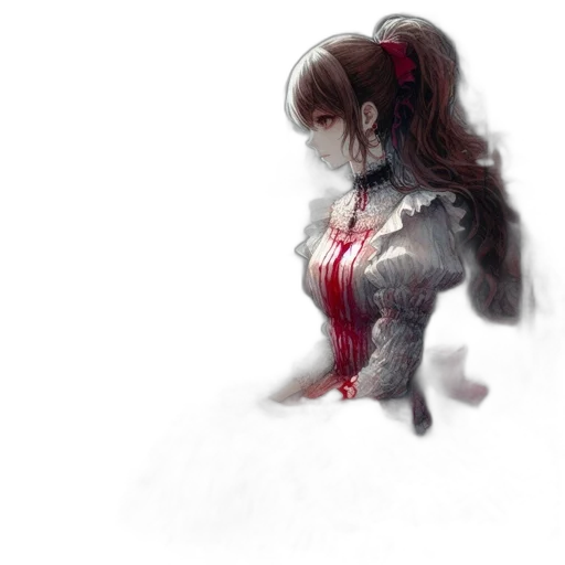 dress, weapon, face, sword transparent PNG cut-out