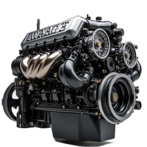 car, rebuilt, cum, engine transparent PNG cut-out