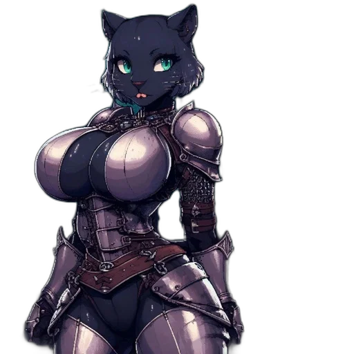 robot, dress, weapon, cyberpunk transparent PNG cut-out