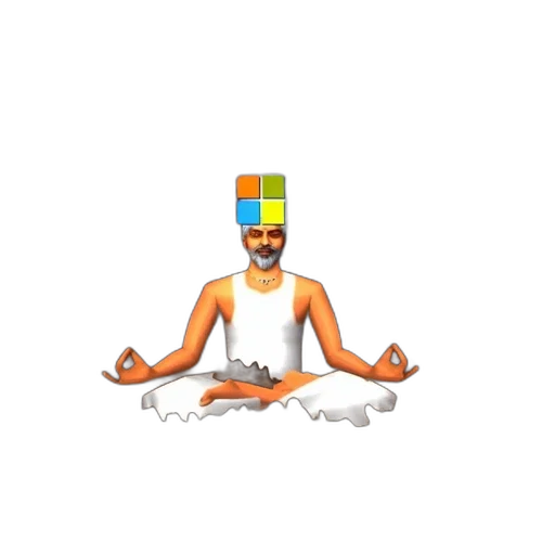 robot, hat, pixel art, 3d render transparent PNG cut-out