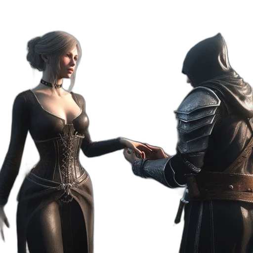 dress, jacket, concept art, 3d render transparent PNG cut-out