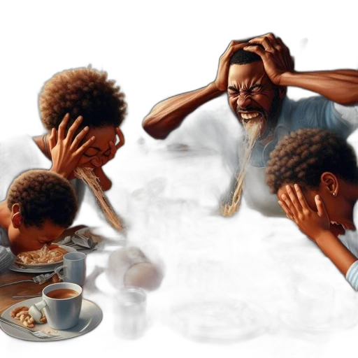 food, concept art, photorealistic, family transparent PNG cut-out