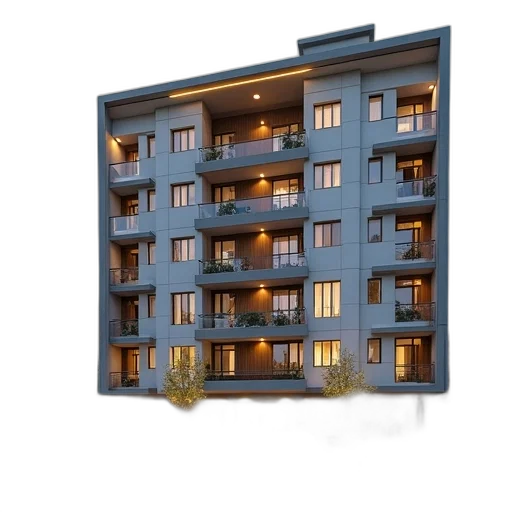 building, 3d render, photorealistic, concept art transparent PNG cut-out
