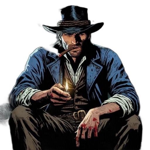 hat, jacket, comic book art, concept art transparent PNG cut-out