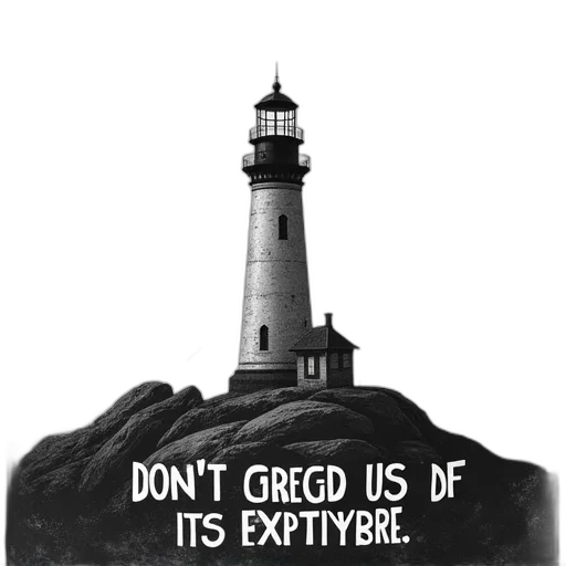 black, white, image, lighthouse transparent PNG cut-out