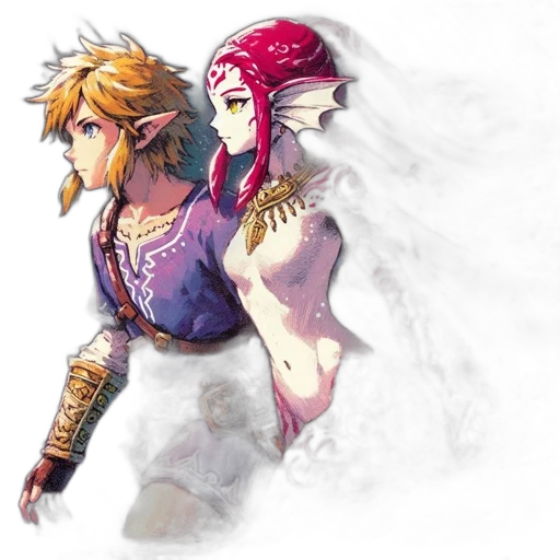 concept art, fantasy art, watercolor, pixel art transparent PNG cut-out