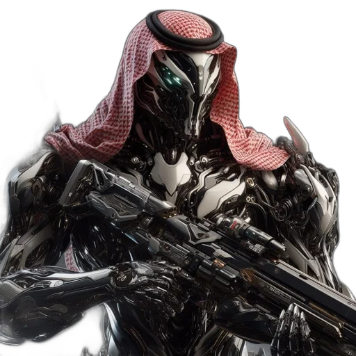 robot, weapon, mask, creature transparent PNG cut-out