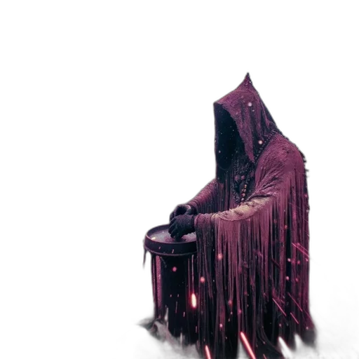 creature, jacket, mask, hair transparent PNG cut-out