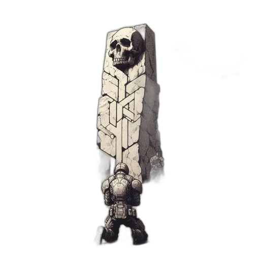 robot, weapon, sword, staff transparent PNG cut-out