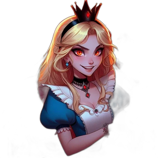 crown, staff, dress, face transparent PNG cut-out