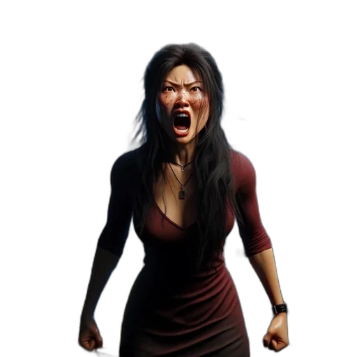 face, concept art, 3d render, photorealistic transparent PNG cut-out