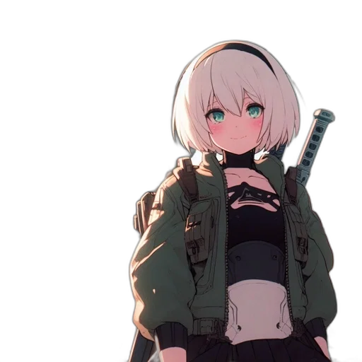 jacket, weapon, sword, creature transparent PNG cut-out