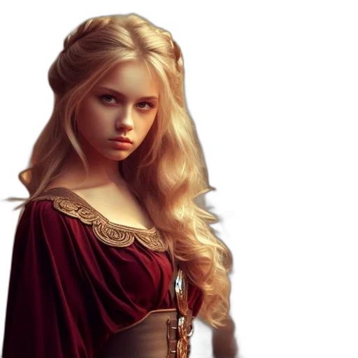 dress, crown, face, fantasy art transparent PNG cut-out