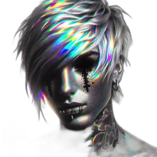 face, hair, mask, robot transparent PNG cut-out