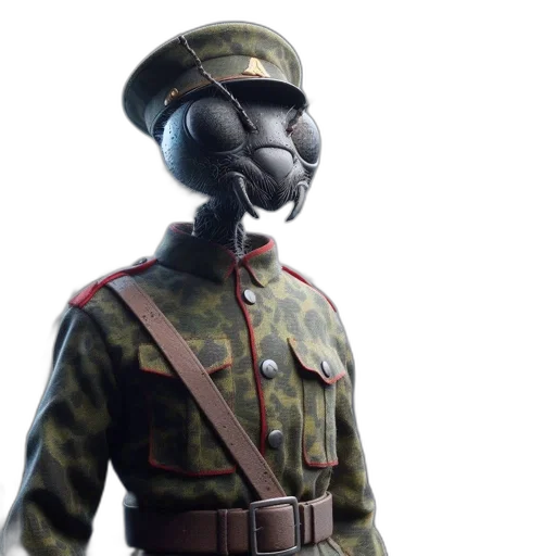 robot, jacket, staff, concept art transparent PNG cut-out