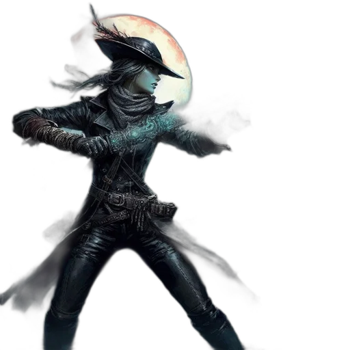 mask, jacket, staff, dragon transparent PNG cut-out