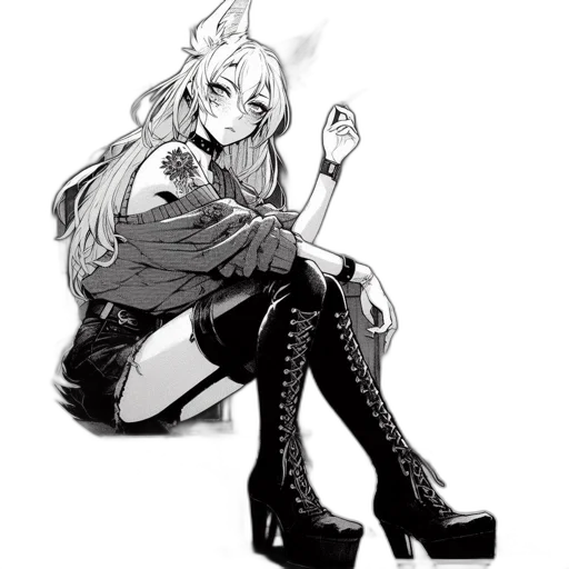 shoes, jacket, dress, staff transparent PNG cut-out