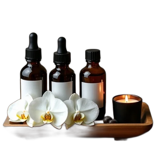 wooden, tray, six, bottles transparent PNG cut-out
