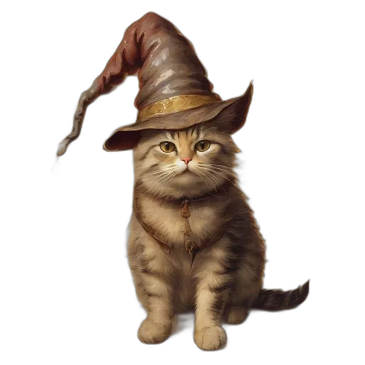 hat, staff, animal, creature transparent PNG cut-out