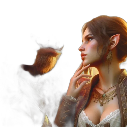 fantasy art, concept art, photorealistic, oil painting transparent PNG cut-out