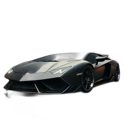 car, weapon, 3d render, photorealistic transparent PNG cut-out