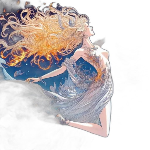 dress, hair, crown, mask transparent PNG cut-out