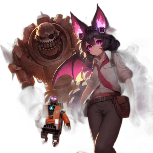 staff, mask, creature, concept art transparent PNG cut-out