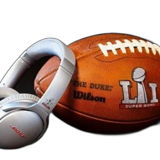 super, bowl, football, headphones transparent PNG cut-out