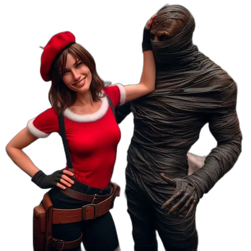 mask, staff, dress, jacket transparent PNG cut-out