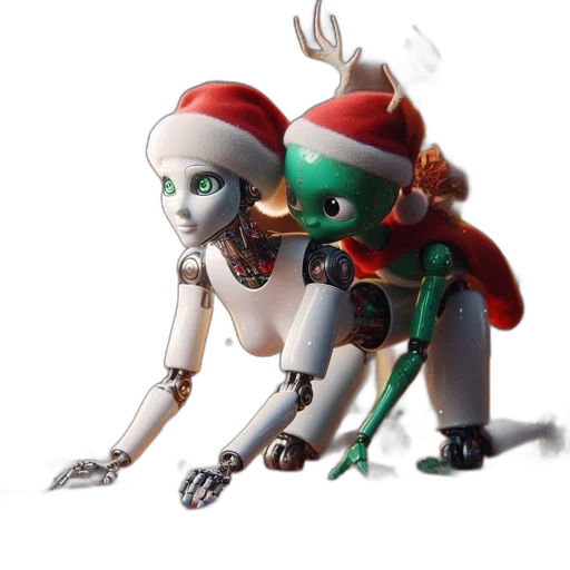 robot, concept art, 3d render, inside transparent PNG cut-out