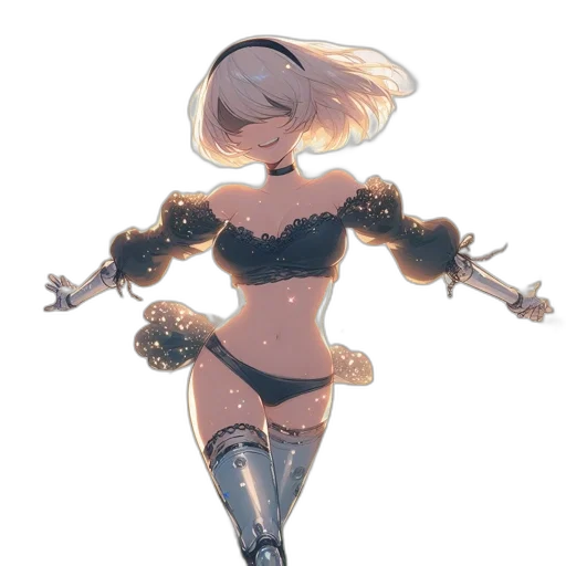 dress, staff, robot, crown transparent PNG cut-out