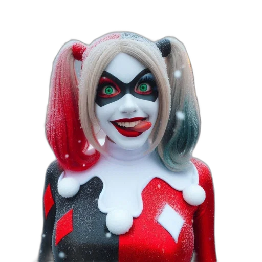 3d render, comic book art, person, harley transparent PNG cut-out