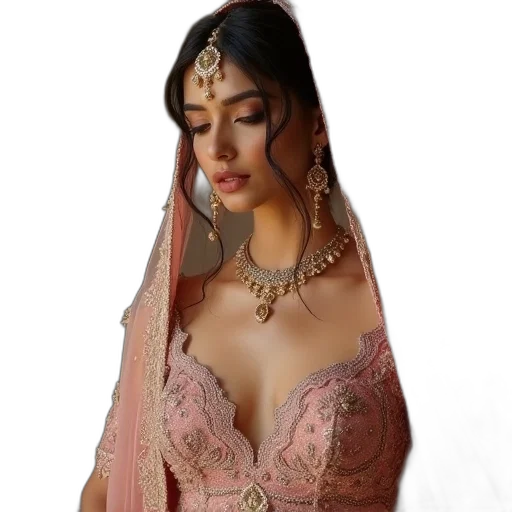 jewelry, dress, oil painting, photorealistic transparent PNG cut-out