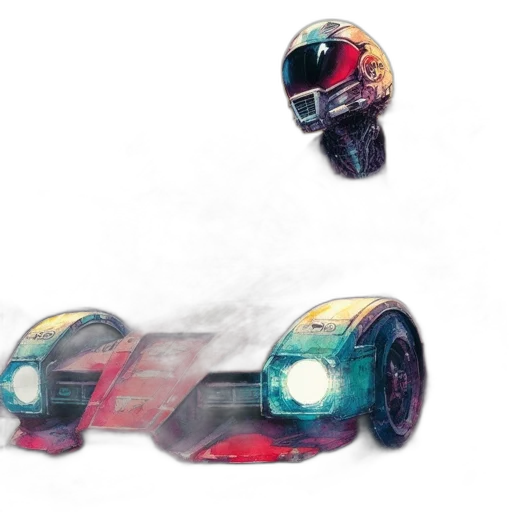 car, robot, mask, weapon transparent PNG cut-out