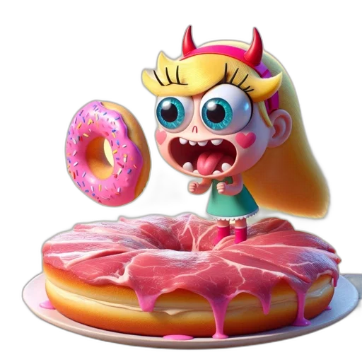 food, creature, concept art, 3d render transparent PNG cut-out