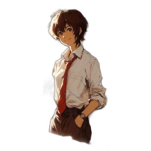 staff, jacket, face, dress transparent PNG cut-out